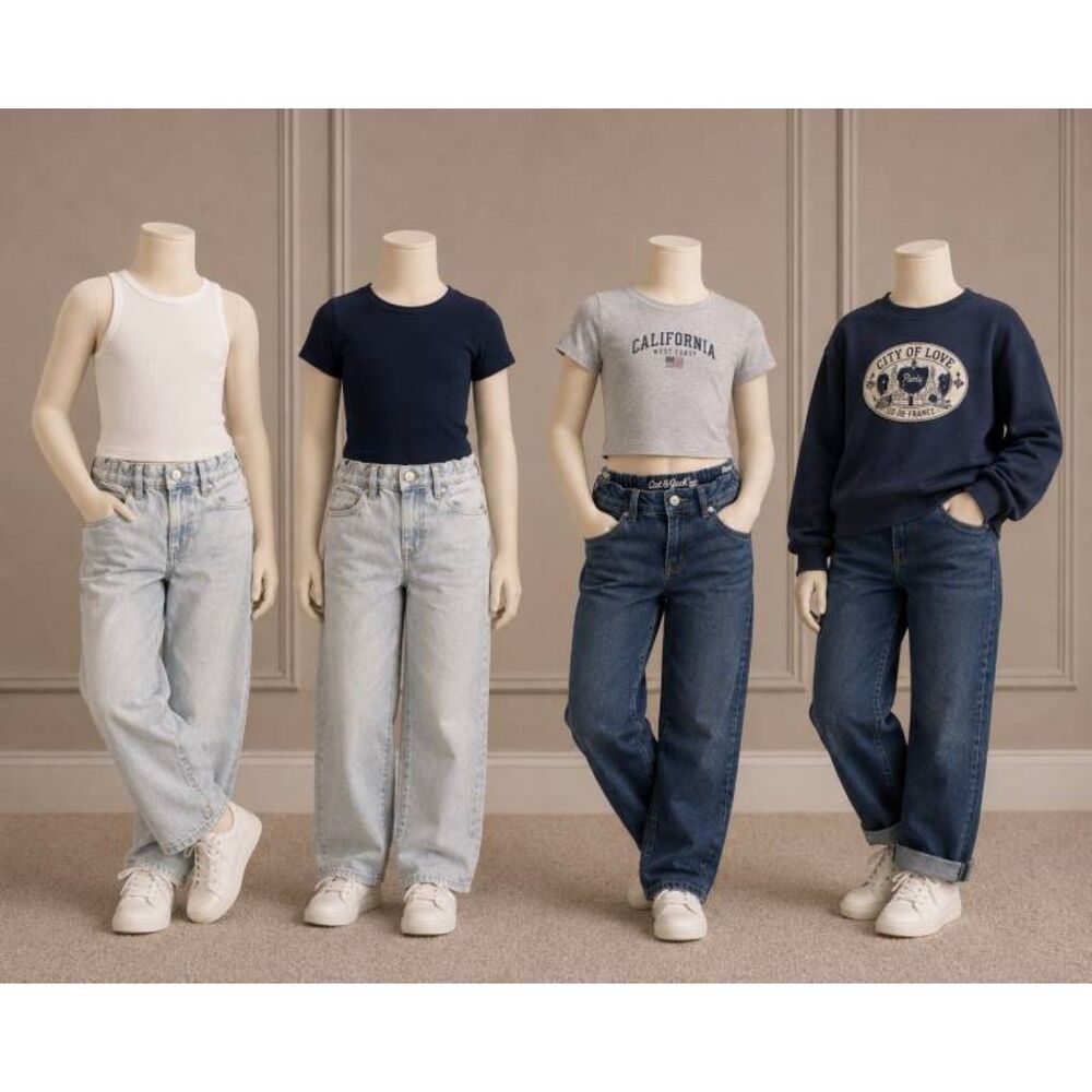 Lot of 4 Girls Skinny Jeans - Old Navy & Cat & Jack Size 6 7 8